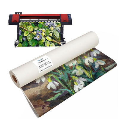 নতুন আগমন রঙ্গক ডাই কালি 360gsm ম্যাট ইনকজেট পলিকোটন ক্যানভাস রোল