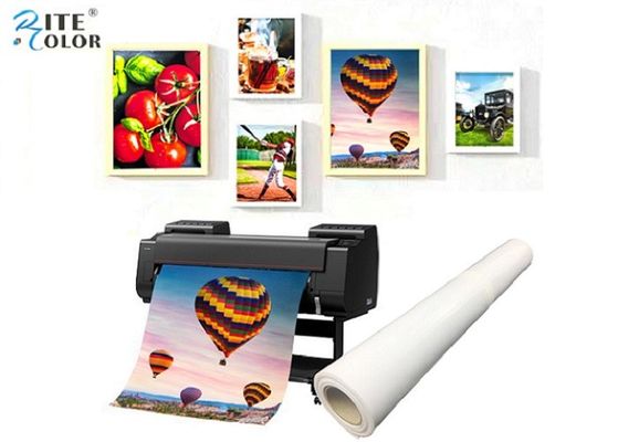 ইঙ্কজেট আরসি রজন লেপা ছবির কাগজ 190gsm চকচকে বড় আকারের রোল
